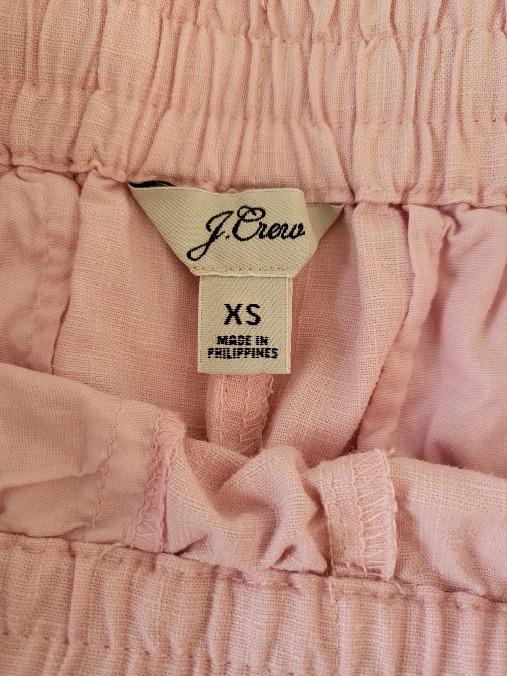Lot Of 2 J Crew Linen Blend Pull On Shorts Drawstring Pastel XS - Picture 3 of 12
